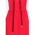 Rotes Kleid mit Ausschnitt und Halsband
